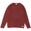 Jack & Jones Herren-Pullover mit Rundhalsausschnitt, mittlerer burgunderroter Baumwolle