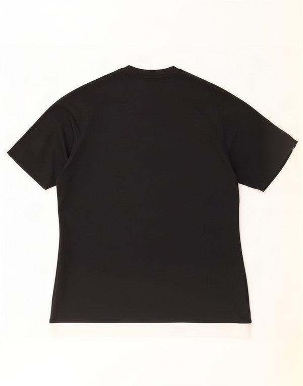Adidas Herren Climalite T-Shirt Top Large Schwarz Colourblock Polyester