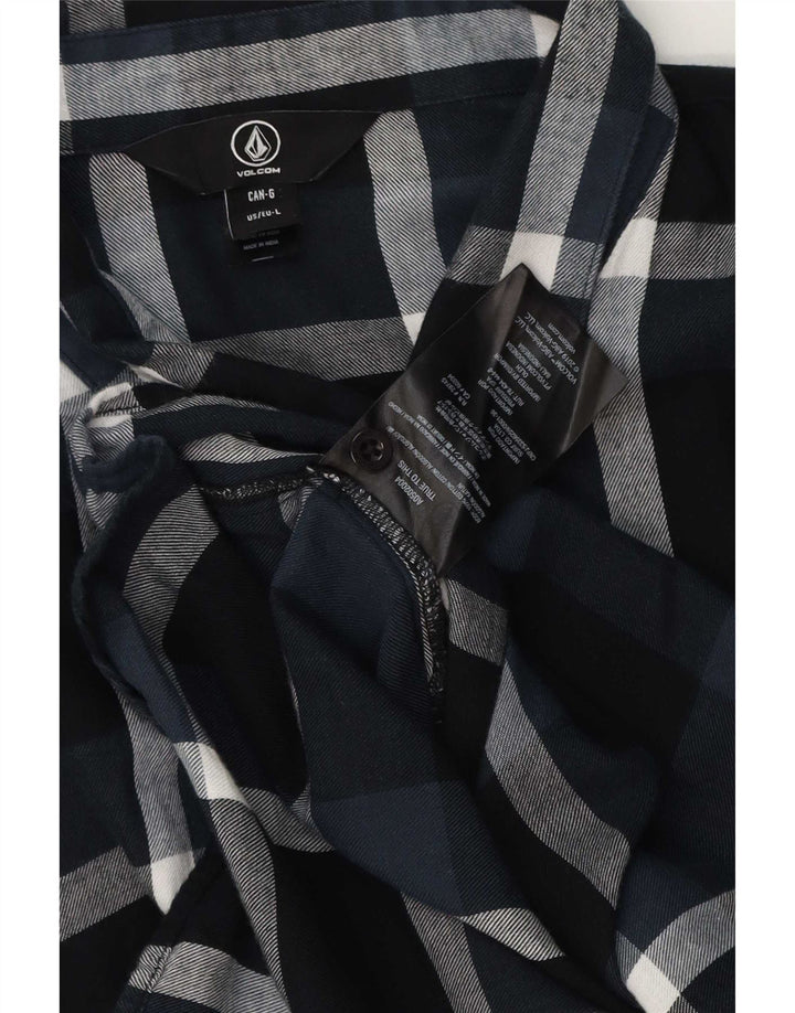 Volcom Herren-Flanellhemd, groß, marineblau, kariert, Baumwolle