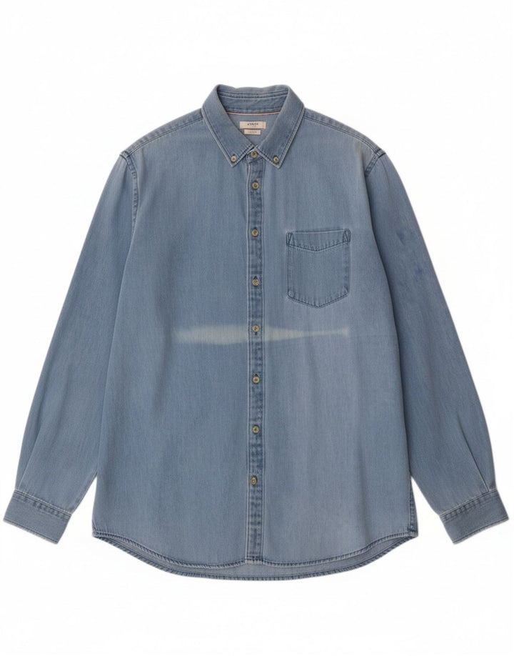 CELIO Mens Denim Shirt XL Blue Vintage Celio and Second-Hand Celio from Messina Hembry 