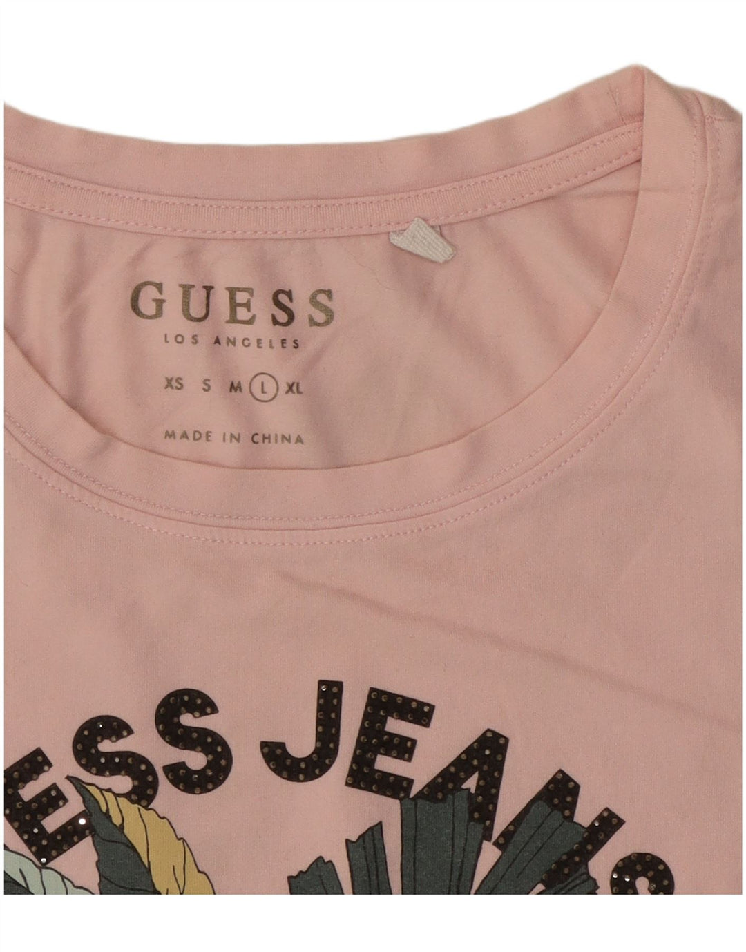 Guess Grafik-T-Shirt für Damen, Gr. 14, Rosa