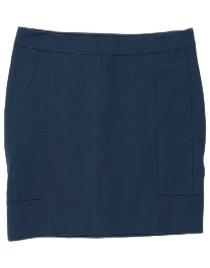 Calvin Klein Damen Minirock US 4 Small W28 Blaue Viskose