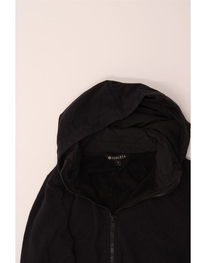 ATHLETA Womens Zip Hoodie Sweater UK 10 Small Black Polyester Vintage Athleta and Second-Hand Athleta from Messina Hembry 