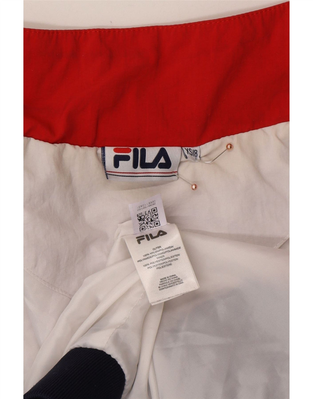 FILA Damen-Trainingsanzug-Oberteil, übergroß, Jacke, UK 6, XS, Marineblau, Farbblock