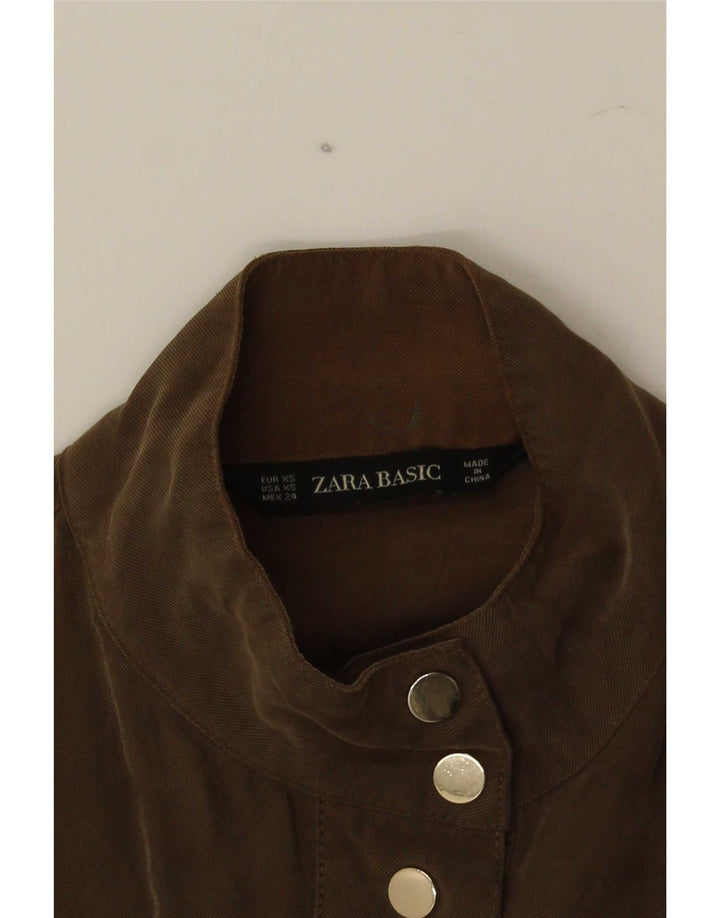 Zara Damen Übergroße Utility-Jacke UK 6 XS Khaki