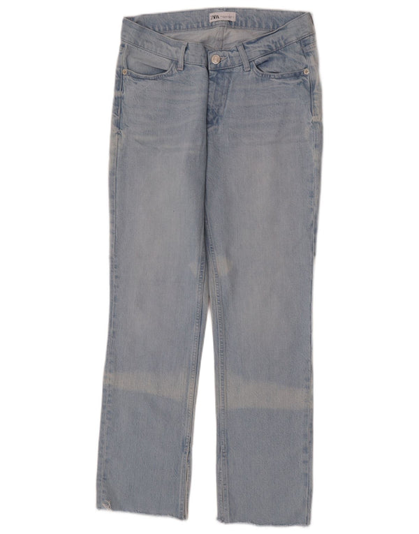 Zara Damen Straight Jeans EU 40 Medium W30 L30 Blaue Baumwolle
