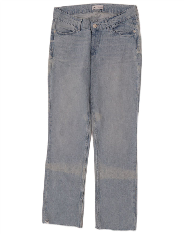 Zara Damen Straight Jeans EU 40 Medium W30 L30 Blaue Baumwolle