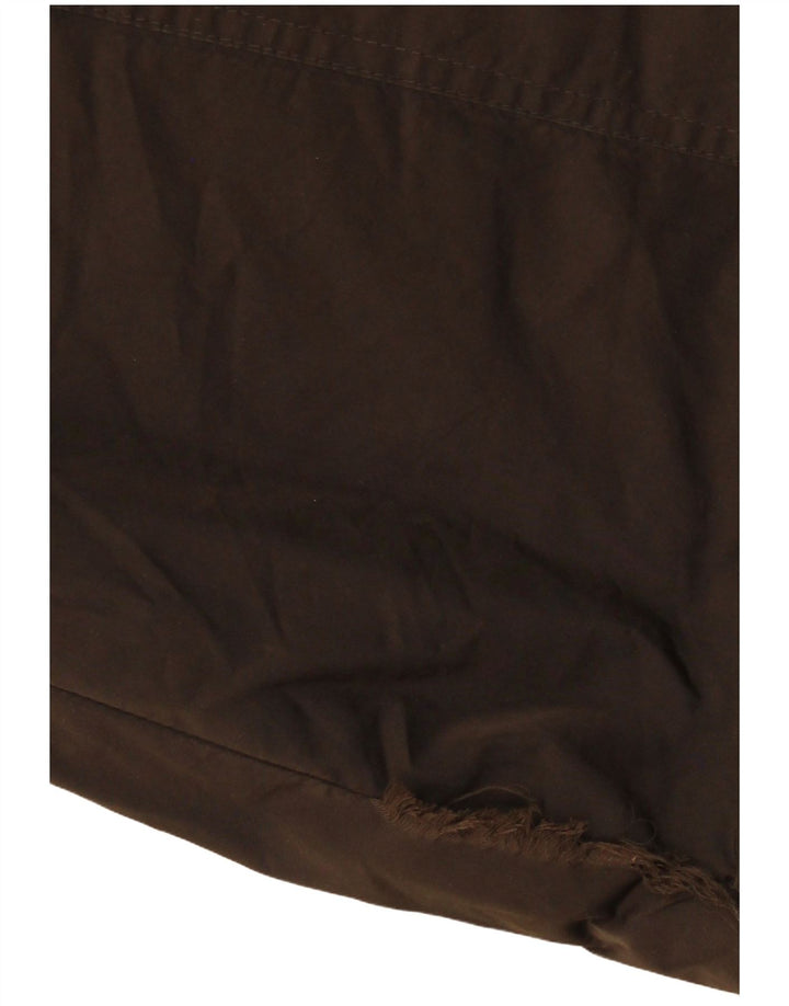 MASSIMO DUTTI Damen-Windbreakerjacke mit Kapuze, UK 14, mittlere Khaki-Baumwolle