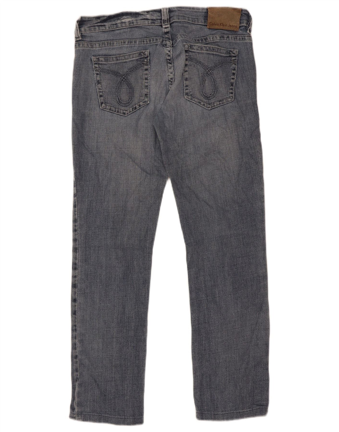 Calvin Klein Damen Straight Jeans W30 L28 Blau