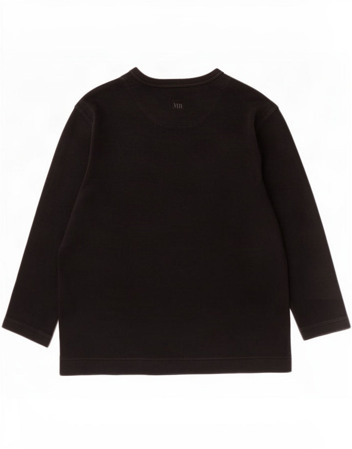 Hugo Boss Herren-Top, langärmelig, groß, schwarze Baumwolle
