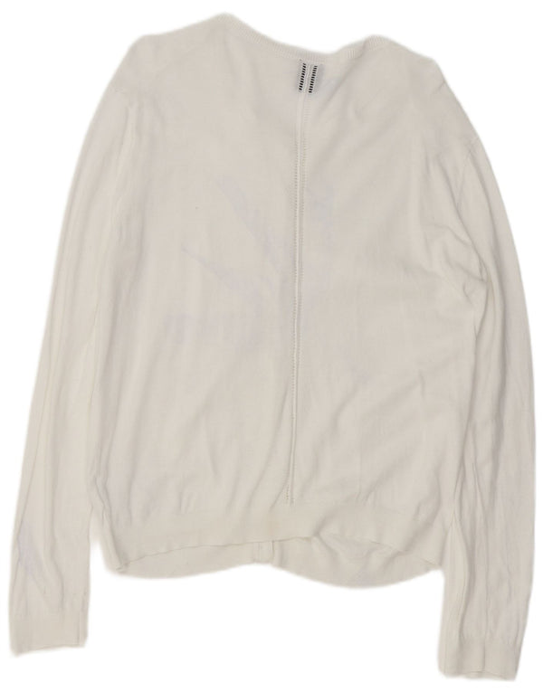 Gap Damen-Cardigan-Pullover UK 18 XL Weiße Baumwolle