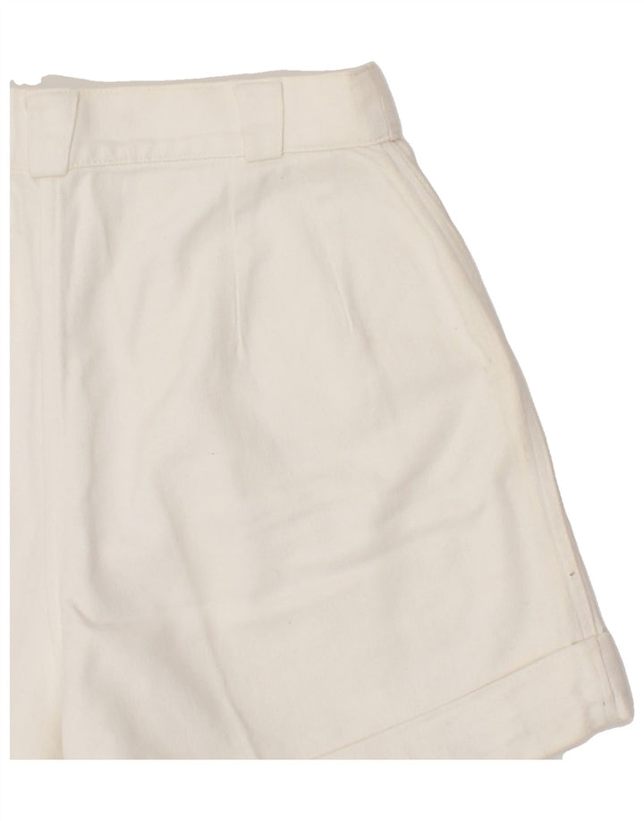 VINTAGE Womens Casual Shorts W26 Small White Vintage Vintage and Second-Hand Vintage from Messina Hembry 