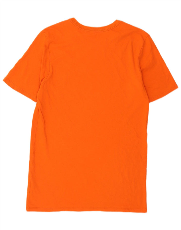 Nike Herren Athletic Cut T-Shirt Top Small Orange Baumwolle