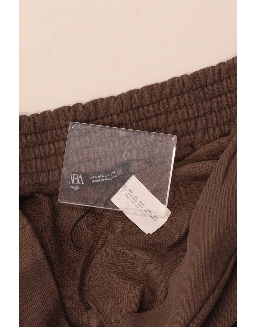Zara Damen-Trainingshose, UK-Größe 46, Größe L, braun, Baumwolle