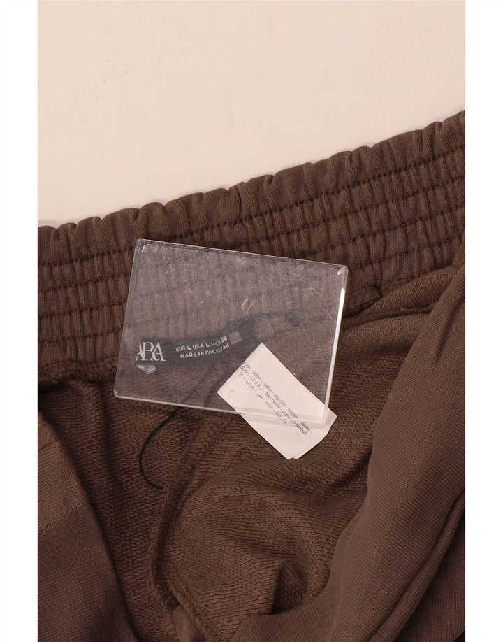 Zara Damen-Trainingshose, UK-Größe 46, Größe L, braun, Baumwolle