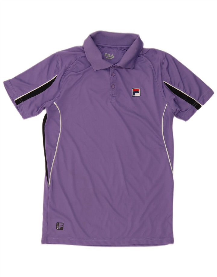 FILA Herren-Poloshirt, klein, lila, Farbblock-Polyester