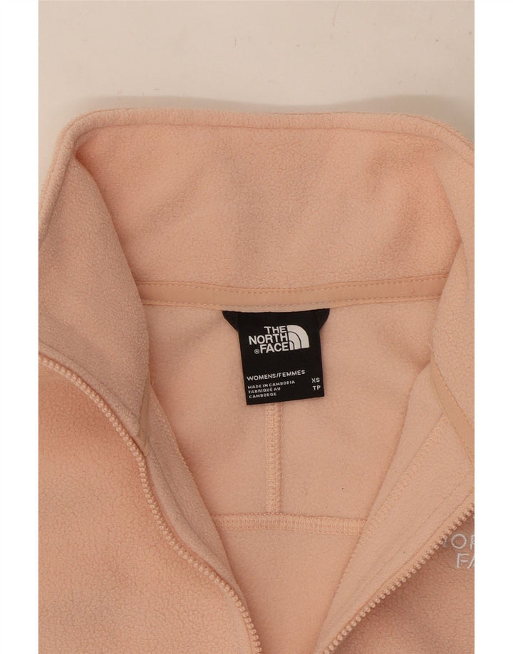 THE NORTH FACE Damen Übergroßer, bauchfreier Fleece-Pullover mit Reißverschluss und Reißverschluss, UK 6, XS, Rosa
