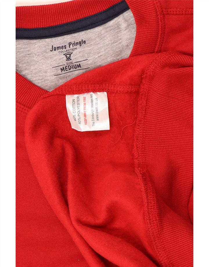 James Pringle Herren-Sweatshirt-Pullover, mittelrote Baumwolle