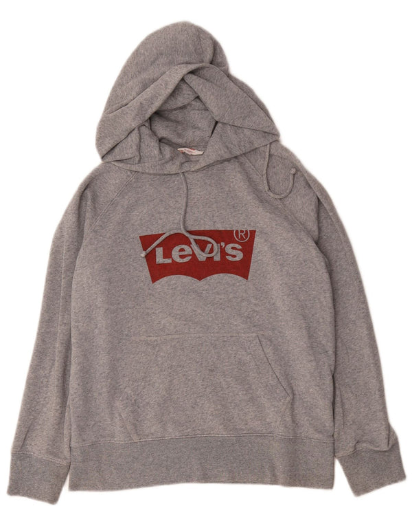 Levi's Herren-Kapuzenpullover mit Grafik, XS, grau gefleckte Baumwolle