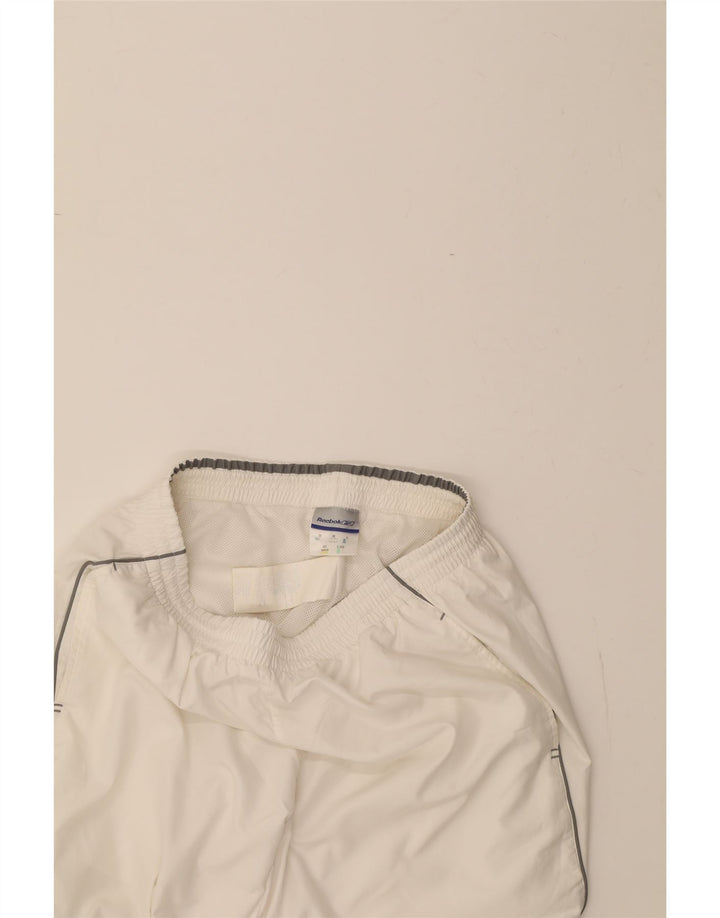 REEBOK Mens Tracksuit Trousers Medium  White Polyester Vintage Reebok and Second-Hand Reebok from Messina Hembry 