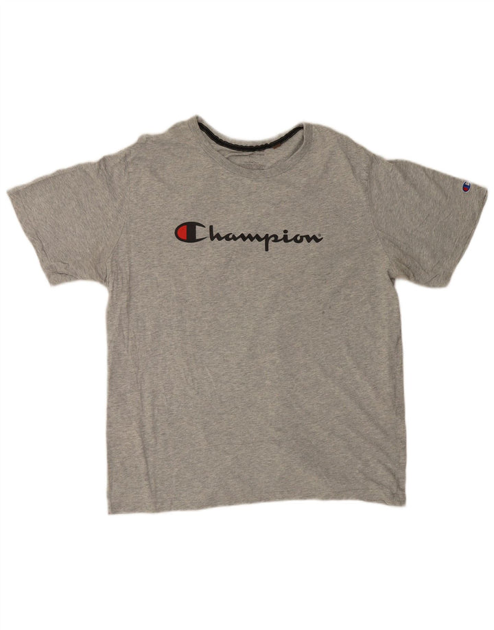 Champion Herren Grafik T-Shirt Top 2XL Grau Baumwolle