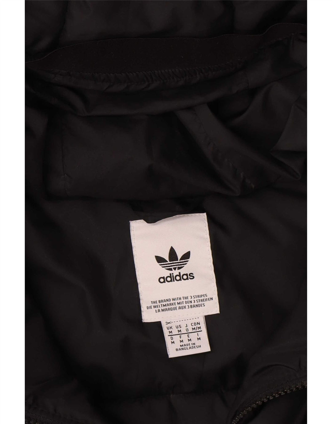 Adidas Herren Kapuzenjacke, mittelgroß, schwarzes Polyester