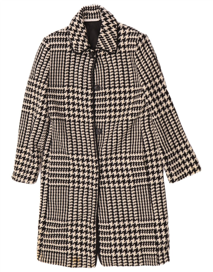 Penny Black Damen Übergroßer Mantel UK 10 Small Schwarze Hahnentrittwolle