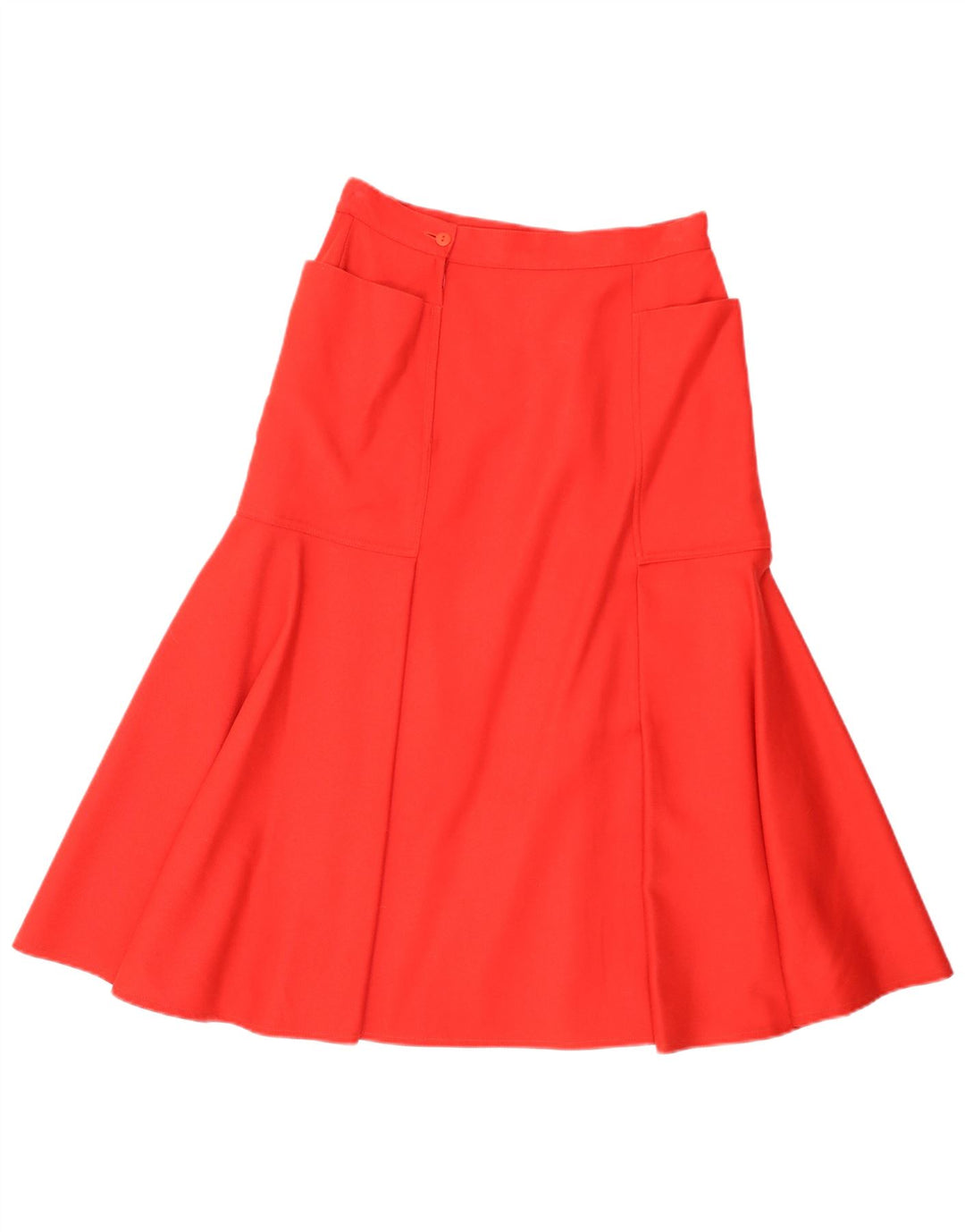 Vintage Damen A-Linienrock IT 44 Medium W28 Rote Schurwolle