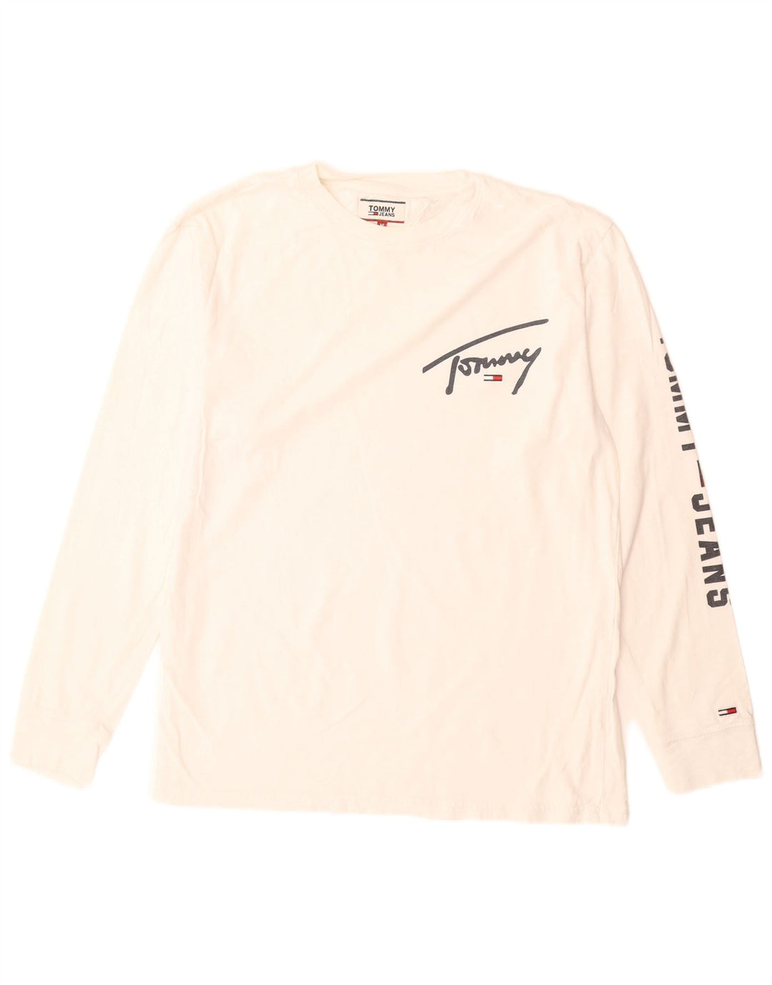 Tommy Hilfiger Herren Graphic Top Langarm Mittelweiß