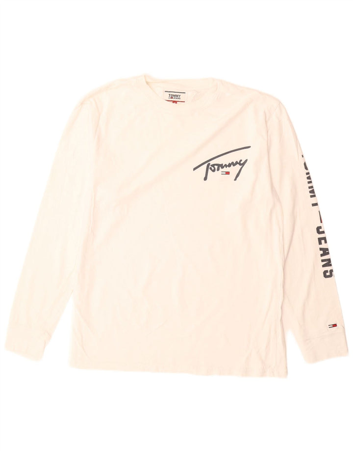 Tommy Hilfiger Herren Graphic Top Langarm Mittelweiß