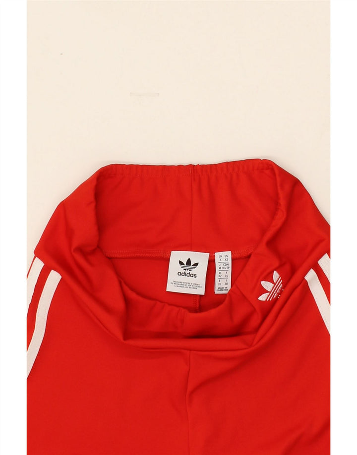 ADIDAS Womens Bermuda Sport Shorts UK 6 XS Red Polyester Vintage Adidas and Second-Hand Adidas from Messina Hembry 