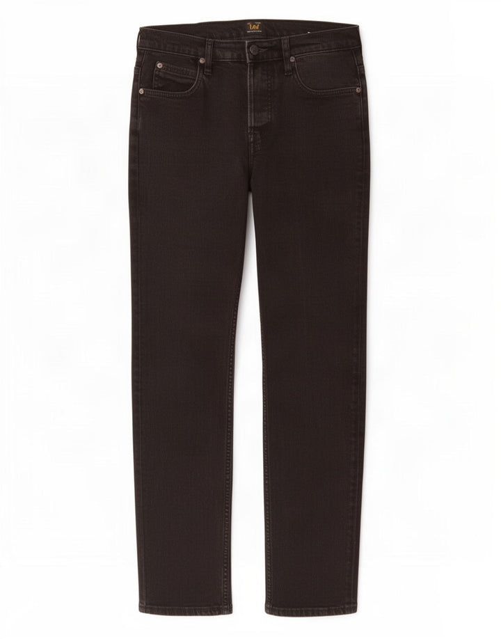 Lee Damen Powell Slim Jeans W30 L32 Schwarze Baumwolle