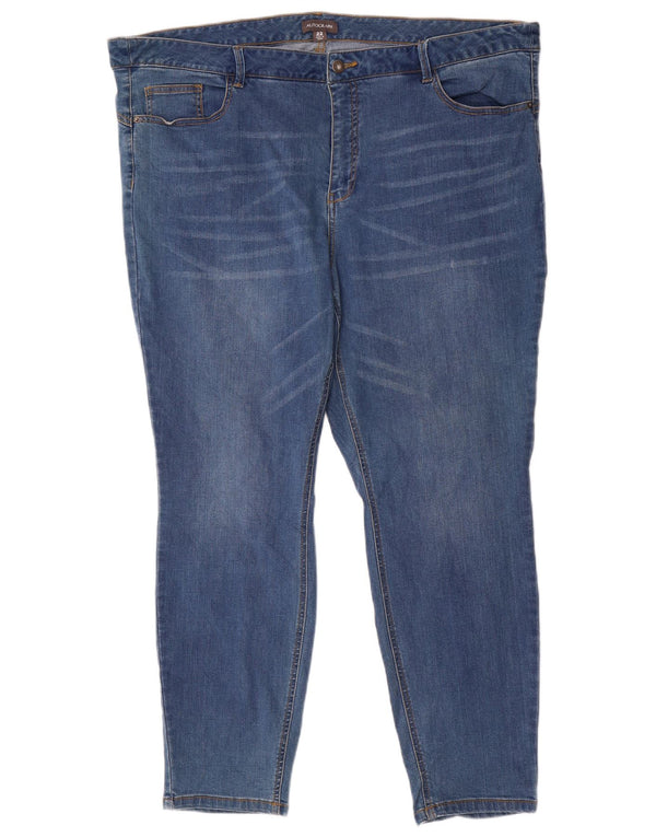 Marks & Spencer Damen Autograph Skinny Jeans UK 22 3XL W44 L28 Blaue Baumwolle