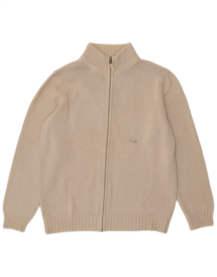 Zara Herren-Cardigan-Pullover, groß, gebrochenes Weiß