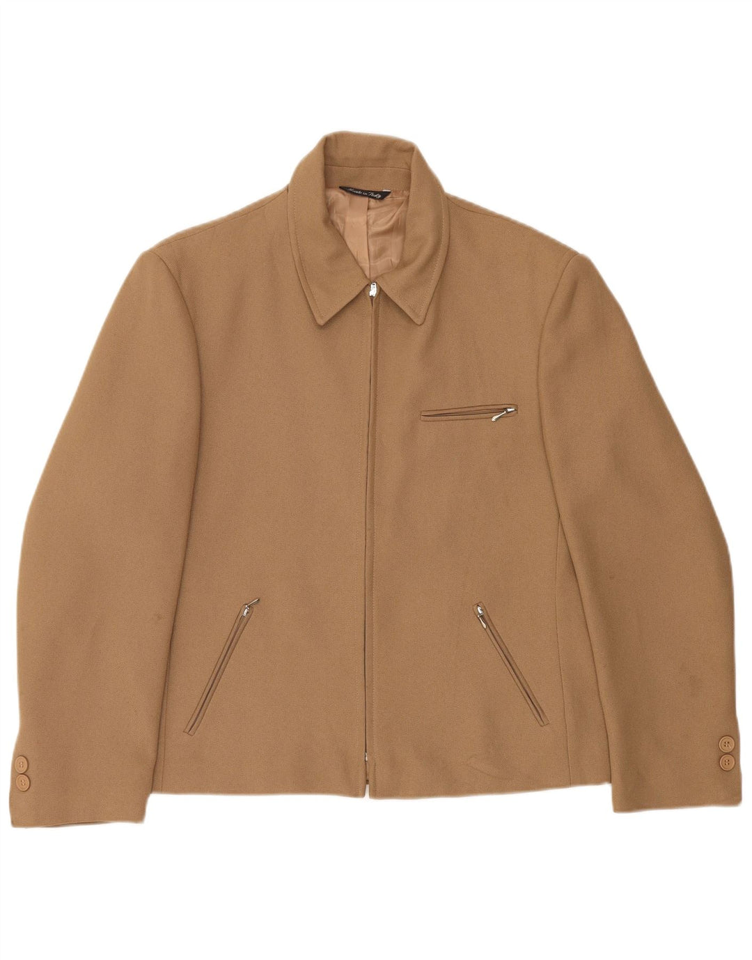 VINTAGE Damen Blazerjacke IT 48 XL Braunes Polyester