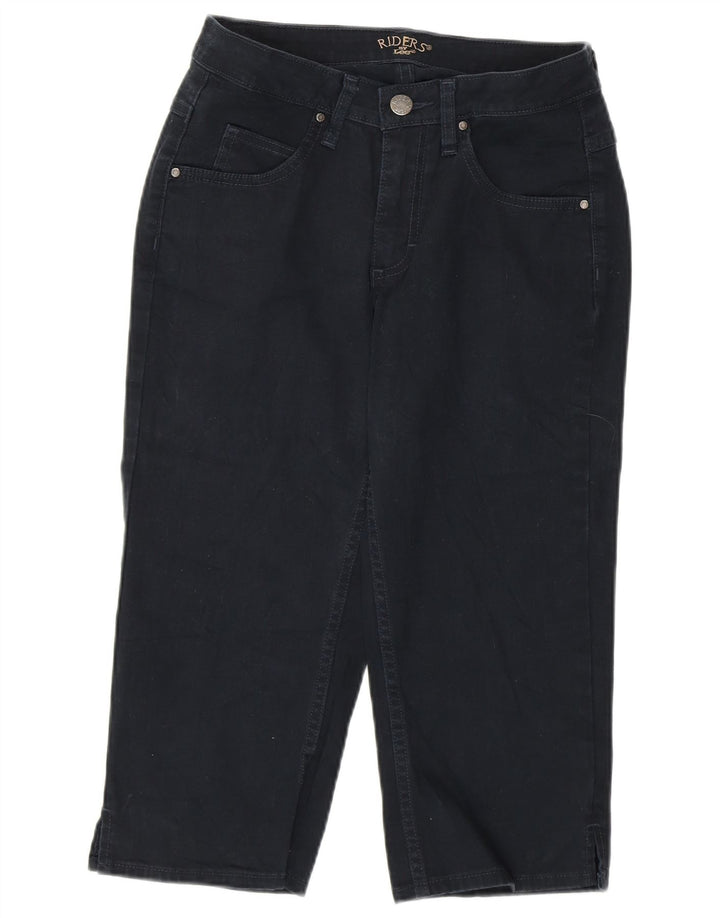 LEE Damen Riders Capri Jeans US 4 Small W27 L18 Marineblaue Baumwolle