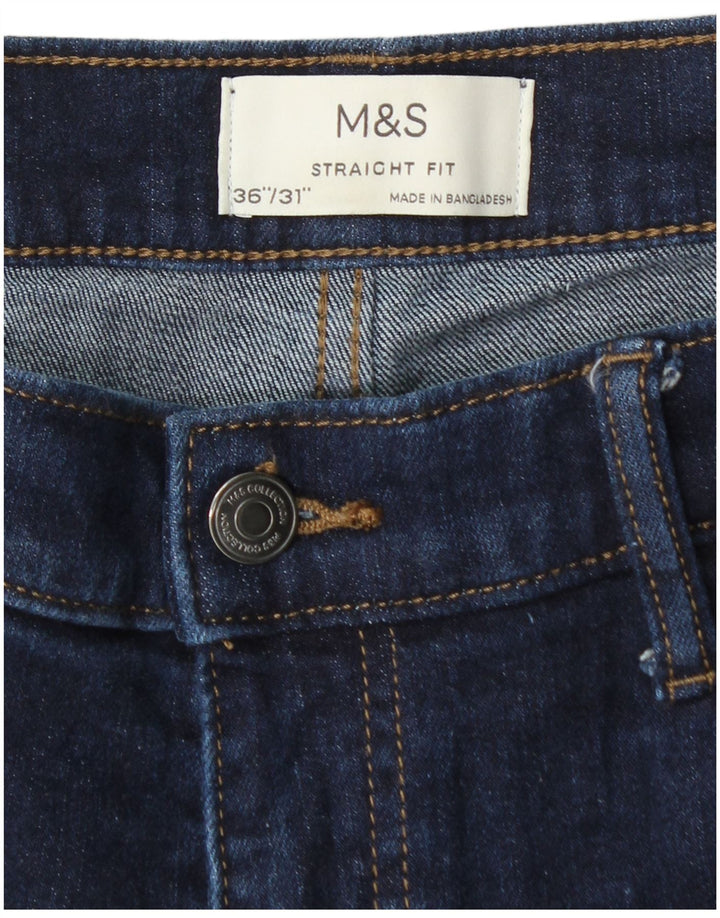Marks & Spencer Herren Straight Jeans W36 L31 Marineblau