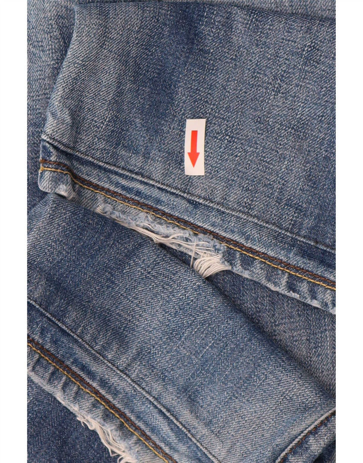 Liu Jo Herren Distressed Straight Jeans W32 L34 Blaue Baumwolle