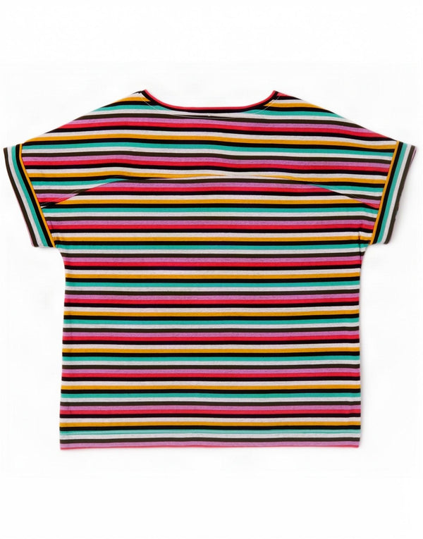 Marks & Spencer Damen T-Shirt Top UK 16 Large Mehrfarbig gestreift