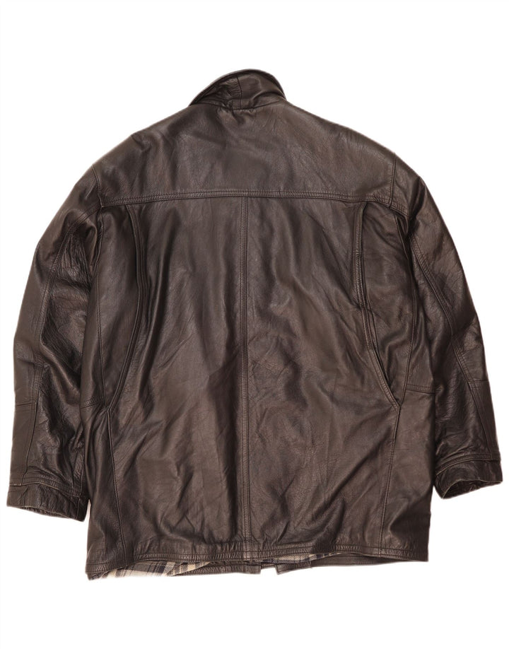 Gianfranco Ferre Herren Lederjacke UK 42 XL Schwarzes Leder