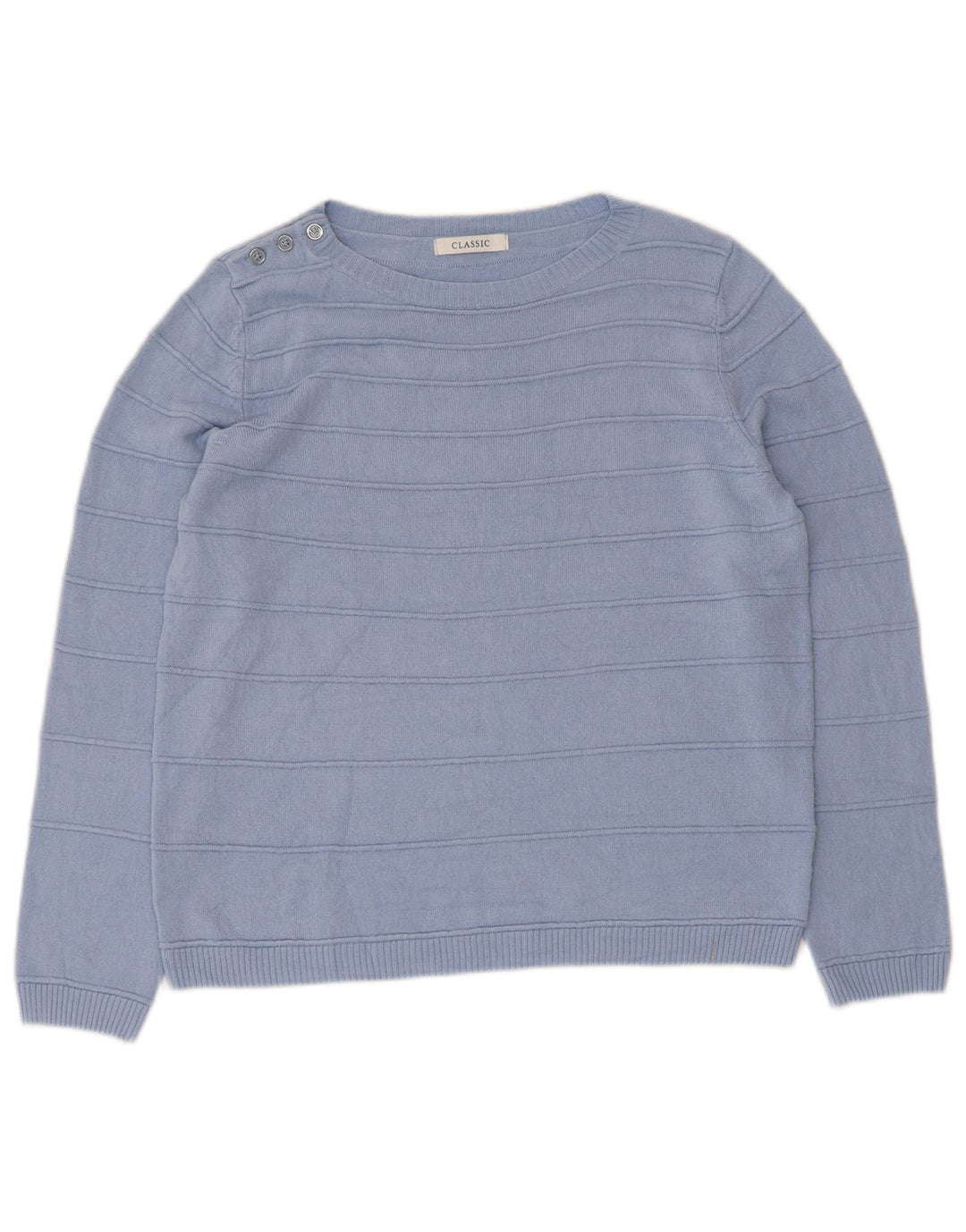 Marks & Spencer Damen-Pullover mit klassischem U-Boot-Ausschnitt, Gr. 12, Mittelblau
