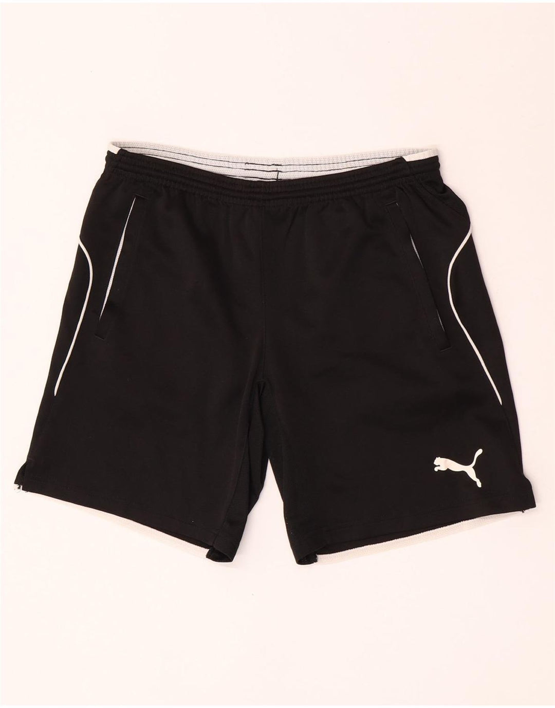 Puma Jungen Sportshorts 15–16 Jahre, schwarzes Polyester