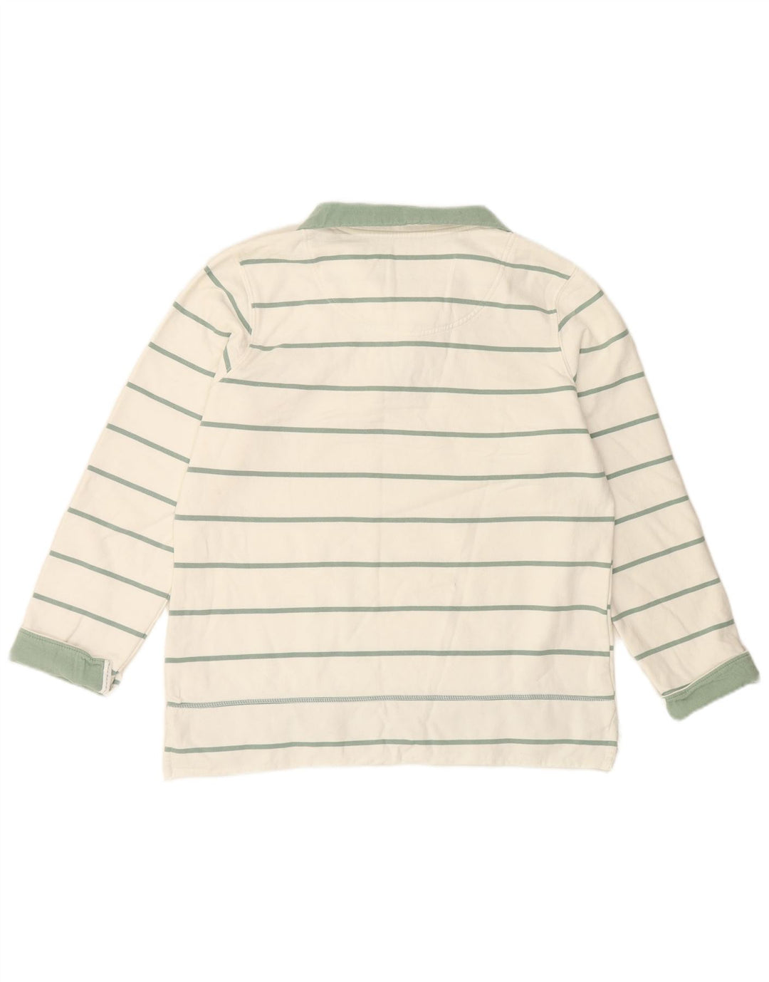 CREW CLOTHING Damen Sweatshirt-Pullover UK 16 Large Weiß gestreift