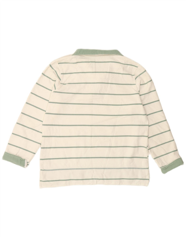 CREW CLOTHING Damen Sweatshirt-Pullover UK 16 Large Weiß gestreift