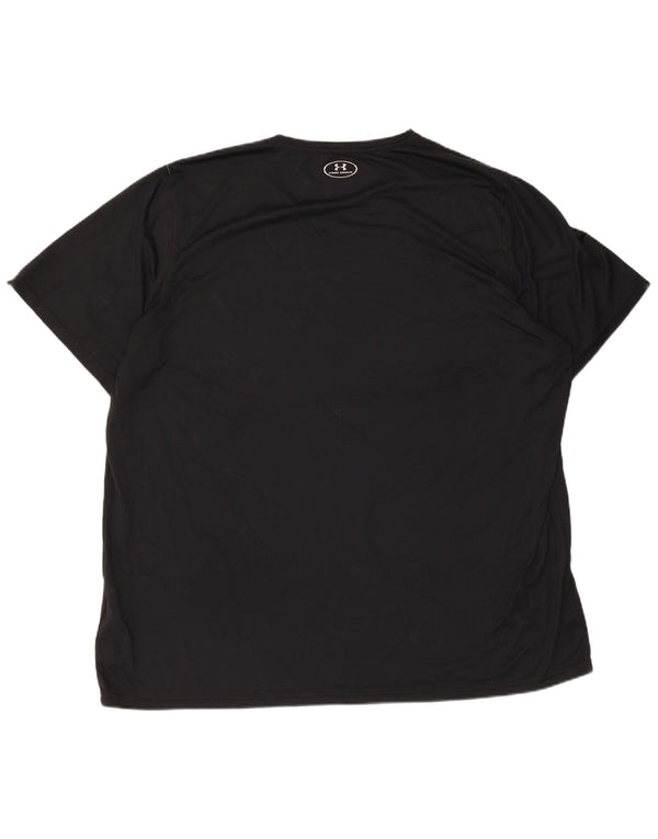 UNDER ARMOUR Herren Heat Gear Graphic T-Shirt Top 3XL Schwarz Polyester