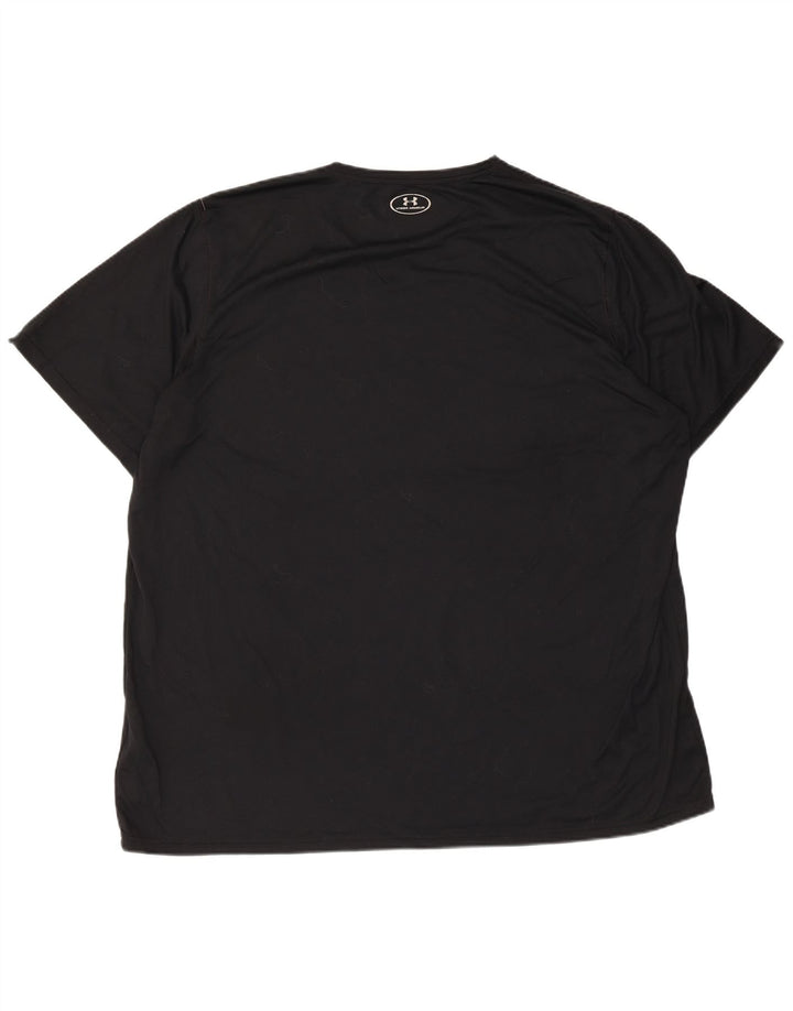 UNDER ARMOUR Herren Heat Gear Graphic T-Shirt Top 3XL Schwarz Polyester