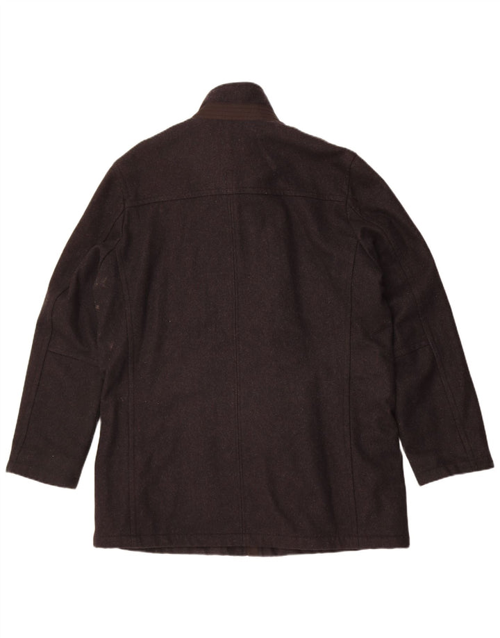 Pierre Cardin Herren Pea Coat EU 52 XL Graue Wolle