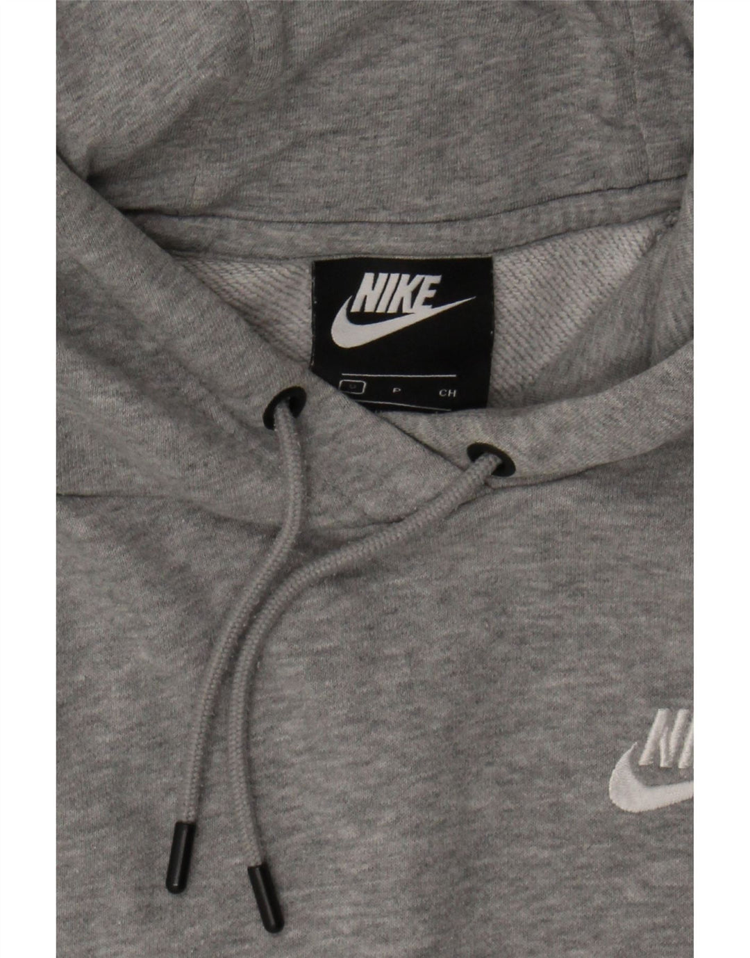 NIKE Womens Oversized Hoodie Jumper UK 10 Small Grey Cotton Vintage Nike and Second-Hand Nike from Messina Hembry 