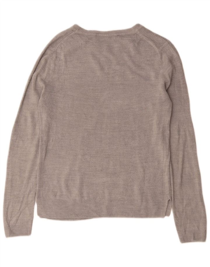 Marks & Spencer Damen-Pullover mit U-Boot-Ausschnitt, UK 12, Mittelgrau