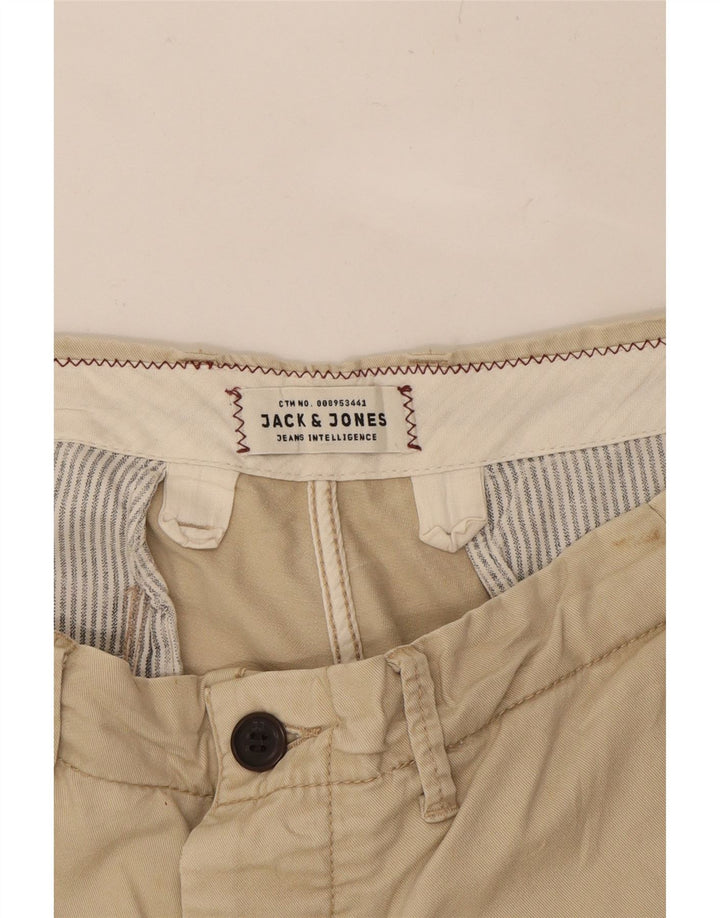 JACK & JONES Mens Straight Chino Trousers W36 L32 Beige Vintage Jack & Jones and Second-Hand Jack & Jones from Messina Hembry 
